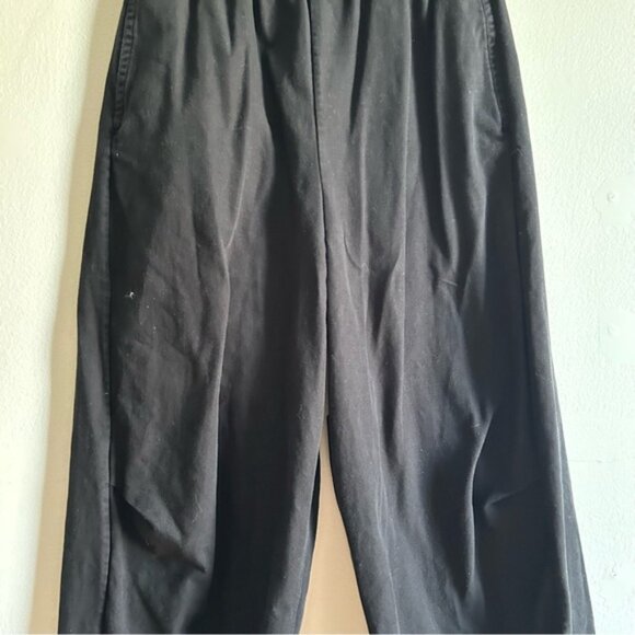 COS Sz 4 Black Barrel Relaxed Trendy Cotton Pants - Picture 6 of 13
